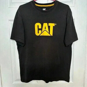 CAT Equipment T-Shirt Black & Yellow  Size Large